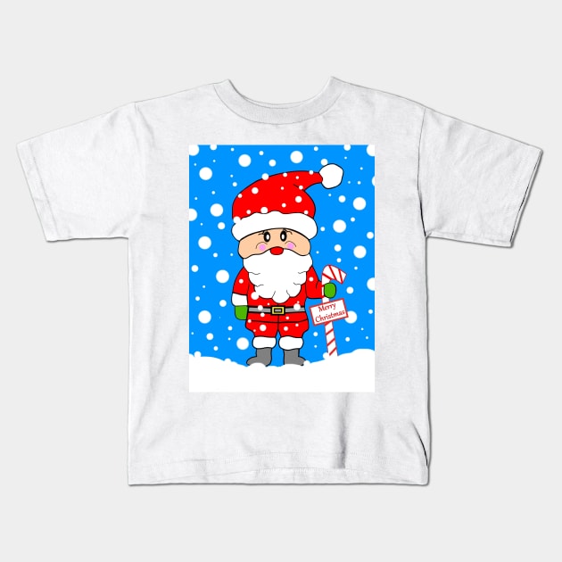 FUNNY Santa Claus Christmas Kids T-Shirt by SartorisArt1